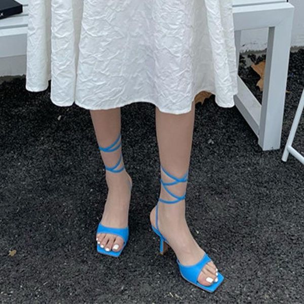 

sandals 2021 summer women sandal shoes fashion brand ankle strap rome thin low heel slippers ladies elegant slides, Black