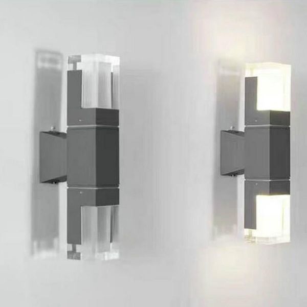 

european style modern minimalist outdoor waterproof high brightness die-casting aluminum shell acrylic cover wall lamp lb101213