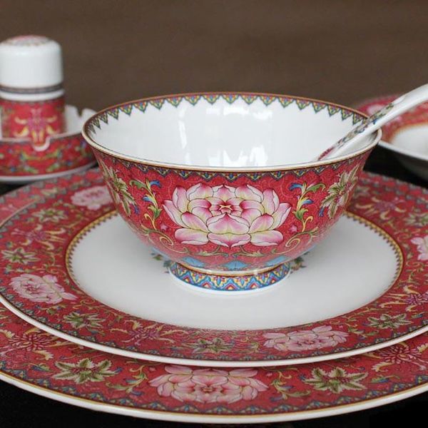 

bowls 6 inch chinese ramen mixing bone china ceramic rice bowl dinnerware kitchen tableware accessories holder spoon plate