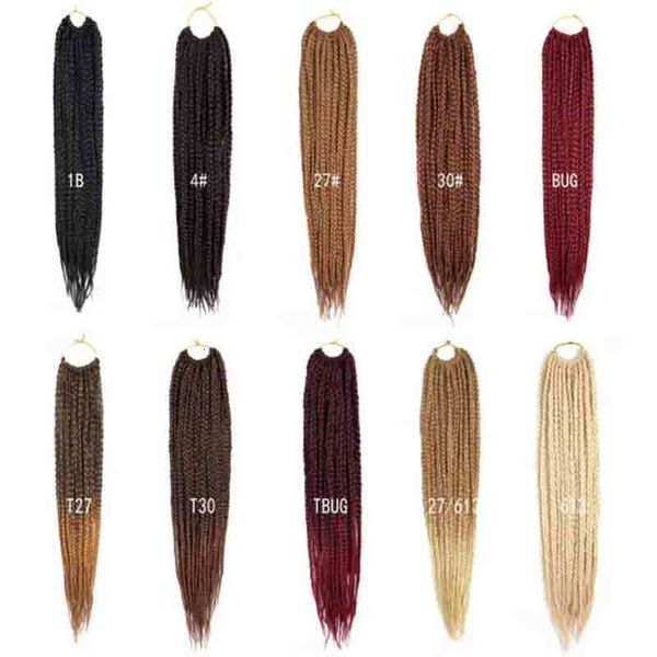 

three strands wig box 18 inch braid, Black