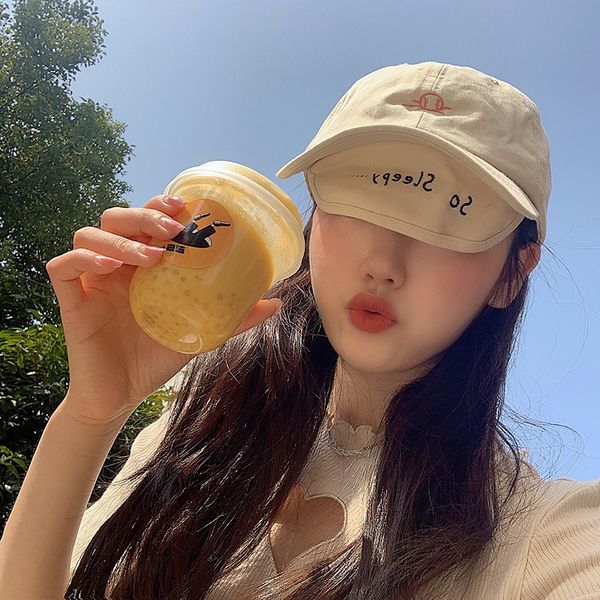 

liangfang korean personalized sunscreen design baseball cap female golf embroidery travel soft cap, Blue;gray