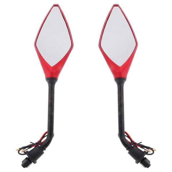 

motorcycle mirrors decent side rearview with led turn signal lights