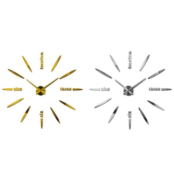 

wall clock,3d mirror stickers frameless clock for home living room bedroom office decoration gifts clocks