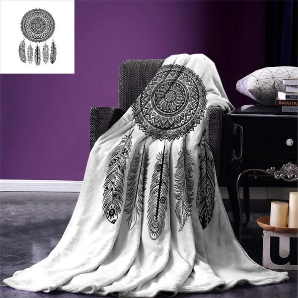 

blankets ethnic dream catcher throw blanket for bed fleece sofa blooming foliage leaves warm rectangle