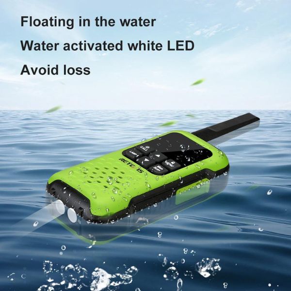 

walkie talkie retevis rt649p floating ip67 waterproof walkie-talkies 2 pcs pmr portable two-way radio for motorol fishing kayak
