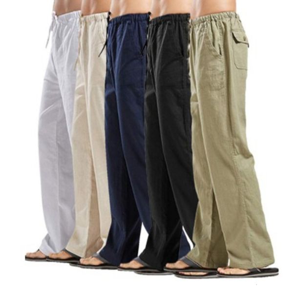 

2021 fashion trend men's linen casual pants, Blue