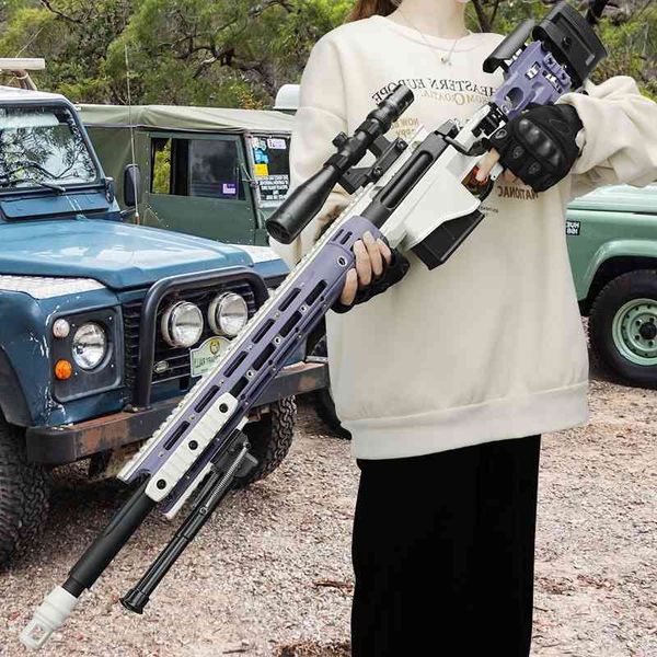 

jieying msr-awm manual pull bolt shell throwing soft bullet simulation nylon reminden model toy gun