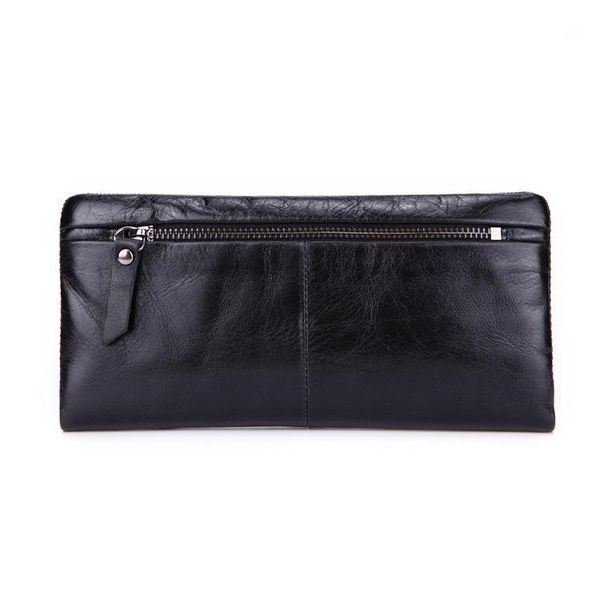 

wallets genuine leather men's clutch long wallet zipper coin purse for male card holder vintage cuzden1, Red;black