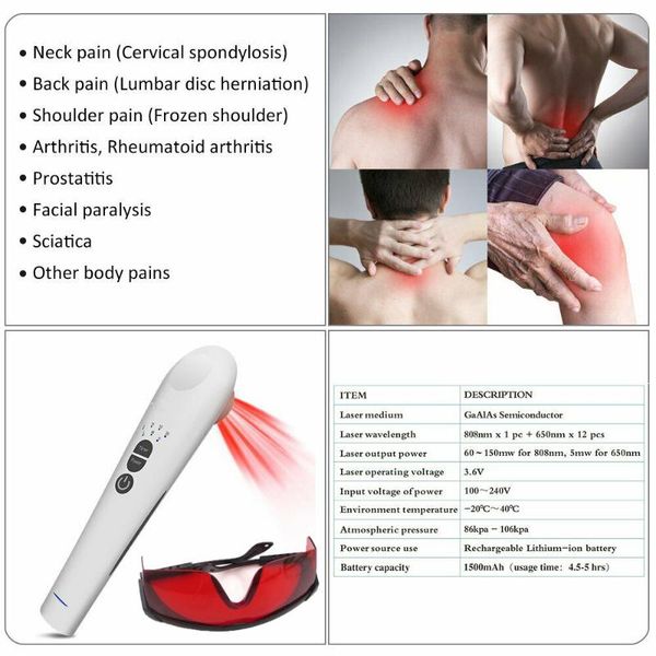 

low level diode laser physiotherapy rehab chiropractic equipment acupuncture massage pain relief lllt cold device electric massagers