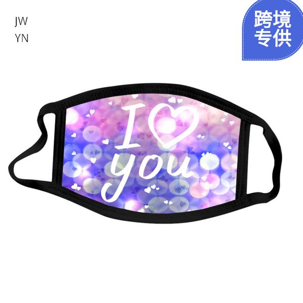 

hanging heart-shaped dust-proof 2021 printed ear personalized couple ventilation mask