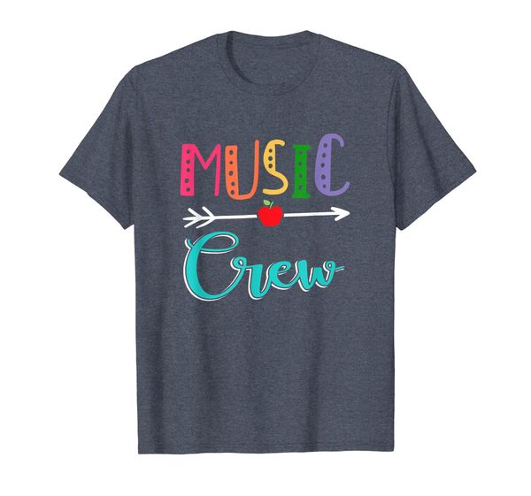 

music crew teacher back to school t-shirt, White;black