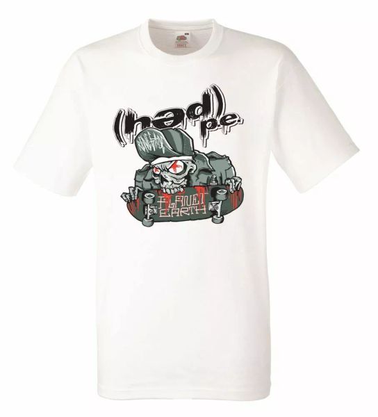 

hed pe skull white mens t-shirt men rock band tee shirt, White;black