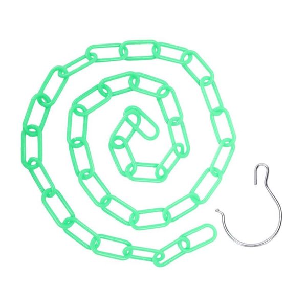 

green plastic individual extension hanger clothes rack chain hangers & racks