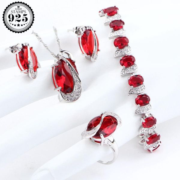 

wedding jewelry sets costume bridal 925 silver women cubic zirconia bracelet ring earrings pendant necklace set gift box, Slivery;golden