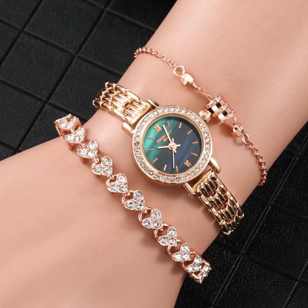 

wristwatches 2021 bracelet watches diamond elegant lover watcheswomen quartz clock ladies femalegifts, Slivery;brown