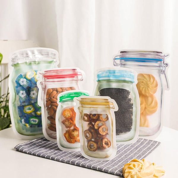 

storage bags 10/12 pieces jar zipper reusable snack saver bag leakproof sandwich for travel kids