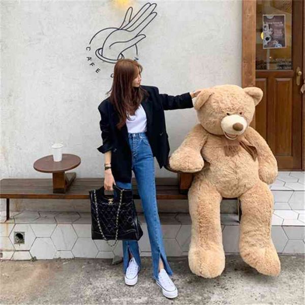 

blue streetwear split jeans quality stylish fashion chic high waist women casual slender denim flare pants