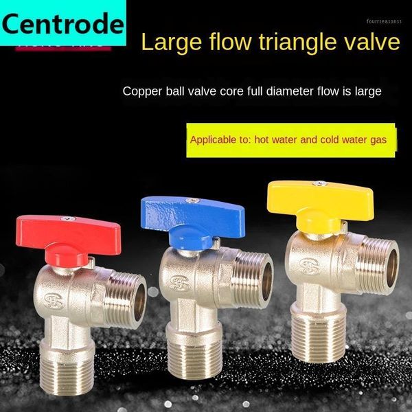 

large flow angle valve special for gas water heater1/2in 3/4in full open diameter ball core and cold sswitch1