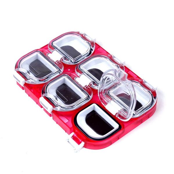 

fishing accessories box magnetic waterproof 6 grid hook storage