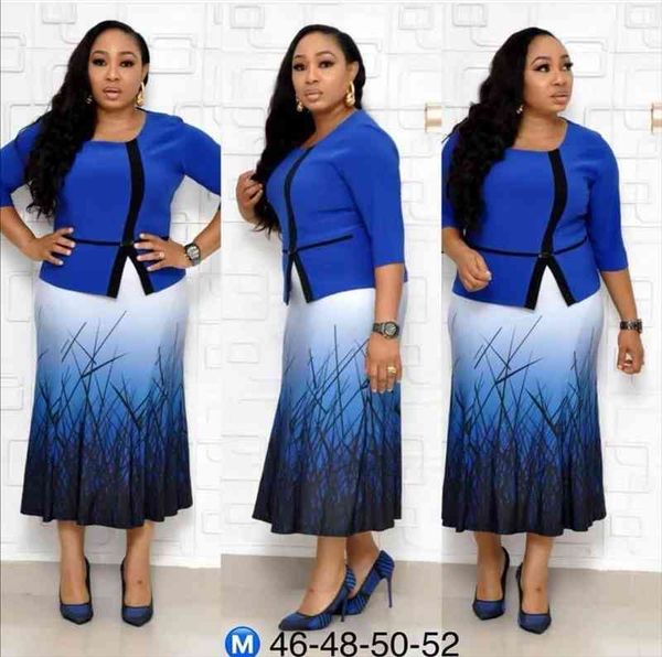 

hgte l 4xl large womens dresses size african traditional mom print midi clothing office blue green red, Black;gray