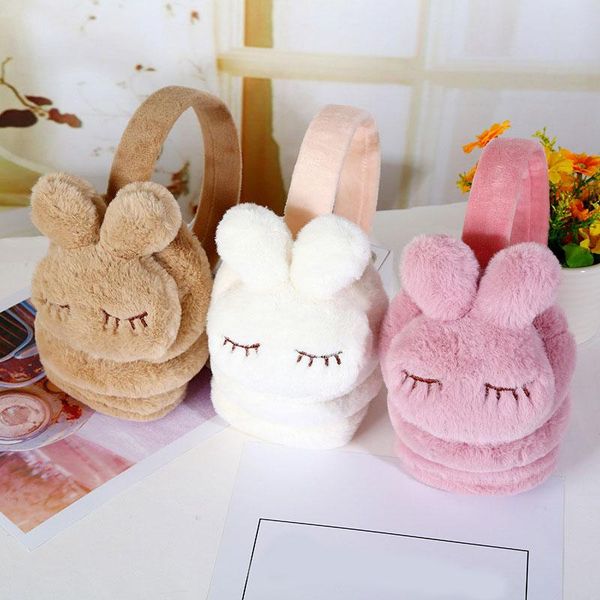 

berets cute winter warm earmuff for girls and boys plush earcap children lovely earmuffs ear cover earwarmers, Blue;gray