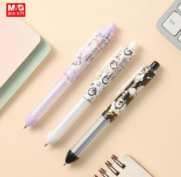 

gel pens kawaii short length 14cm 0.5mm black ink cartoon penguin cute writing school stationery supply 3pcs/lot