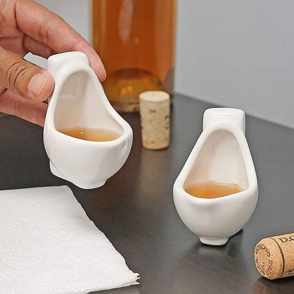 

mugs novelties party ceramic wine glasses urinal shape toilet prank cup family friend and coworker white elephant xmas v