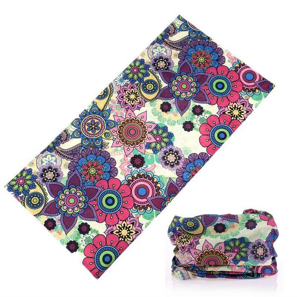

cycling bandana headwear colorful magic head scarf fishing headband moto bicycle hijab face mask men women outdoor sports caps & masks, Black