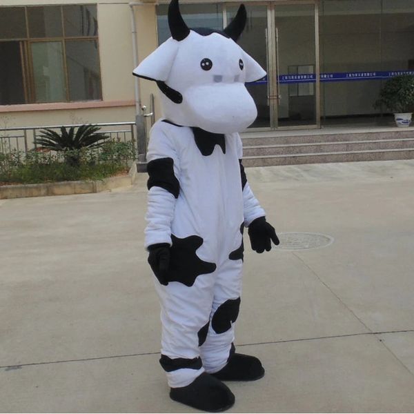 Halloween vacas mascote traje top qualidade personalizar desenhos animados leite vaca anime tema caráter adulto tamanho Natal carnaval festival fantasia vestido