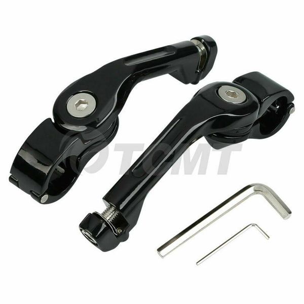 

pedals motorcycle 1-1/4'' 1.25'' footpegs highway peg long angled mount kit