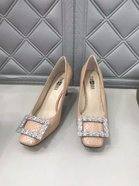 

dress shoes 100% genuine real python skin leather women fashion shoe with cow lining 2021 style lady nude beige color snake, Black