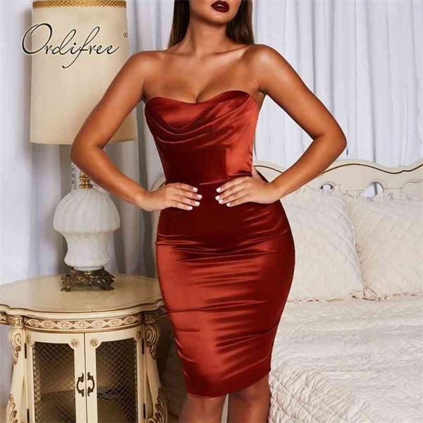 

summer women satin party dress off shoulder knee length bodycon pencil 210513, Black;gray