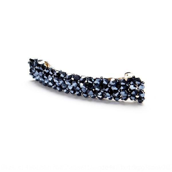 

F8xw flash drill hairpinfour row barrettes fishlinebraided edge clips one word spring clip jewelry korean flash drill hairpinfour crystal r, Golden;silver