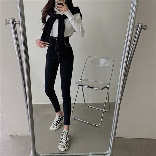 

real sfashion temperament womens slim fit stretch nine points jeans, Blue