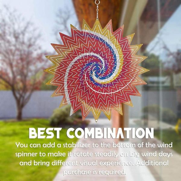 

decorative objects & figurines metal wind spinner indoor outdoor rotating hanging pendant home garden wall decoration accessories for living