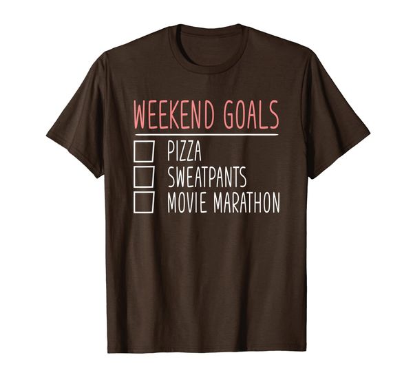 

Weekend Goals Pizza Sweatpants Movie Marathon Costume Gift T-Shirt, Mainly pictures
