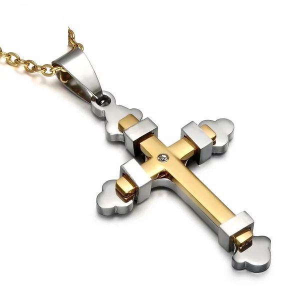 

pendant necklaces 2021 religious cross necklace men's women's couples pendants holiday birthday gifts fashion high-end jewelry who, Silver