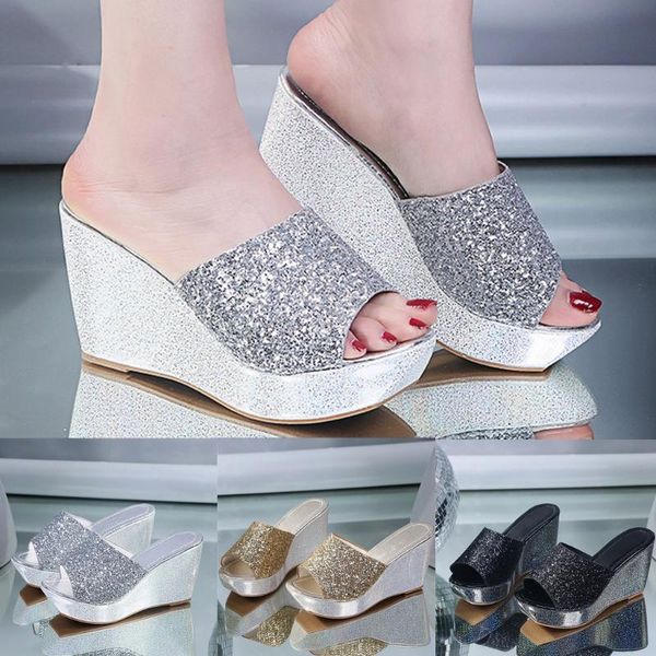 

dress shoes womail sandals summer women open toe shoe breathable beach slip-on casual wedge buty damskie sandalia feminina m23, Black