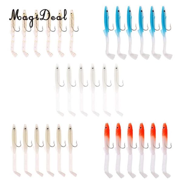 

magideal sea fishing artificial lifelike eel ready to fish lure bait hook hooks