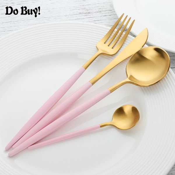 

dinnerware sets 4 pcs western tableware steak knife fork coffee spoon teaspoon steel cutlery set stainless