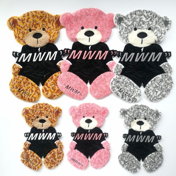 

tools embroidery sew on big bear patch,embroidered large chenille bears cartoon badge, animal appliques badges diy accessory,animals patches, Black