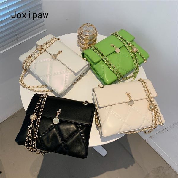 

evening bags green small pu leather flap crossbody for women 2021 summer ladies fashion trend sweet shoulder handbags designer