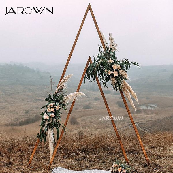 

party decoration jarown wedding arch wrought iron triangle flower stand backdrop geometric stage