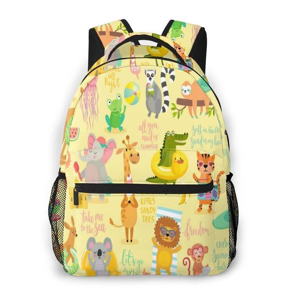 

backpack mountaineering cute summer beach animals shoulder bags backpacks