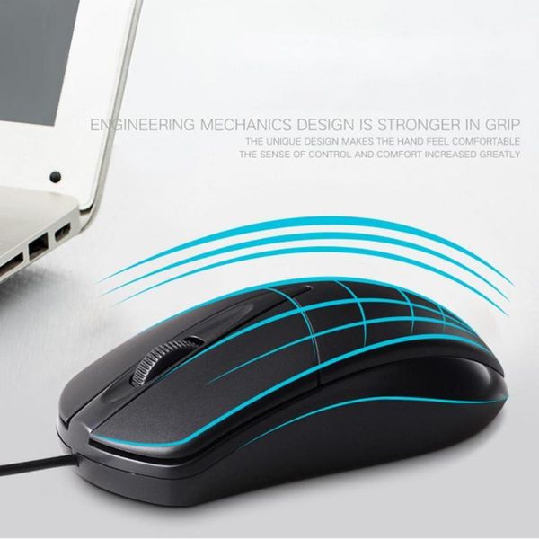 

mice optical mouse non-slip portable flexible pc computer wired for office desktop