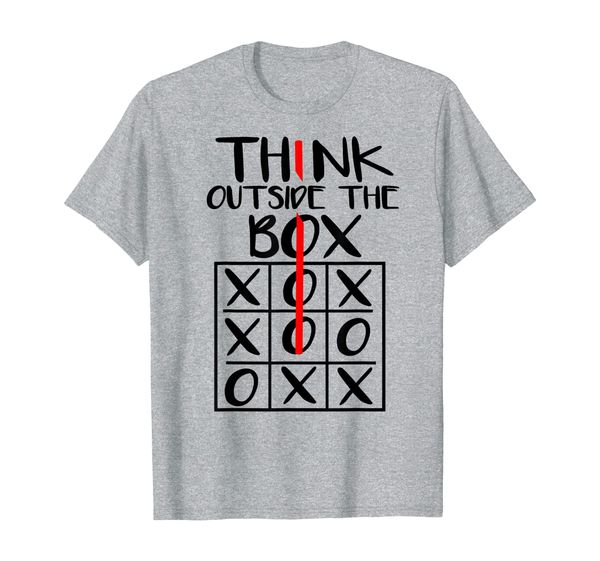 

think outside the box t-shirt, White;black