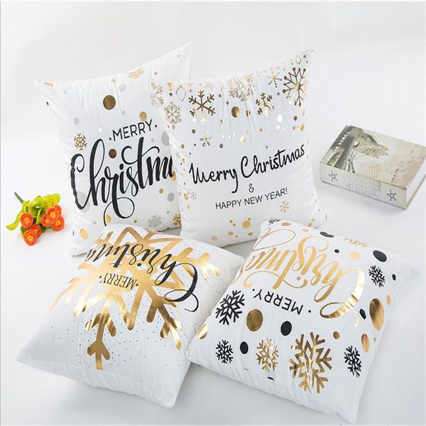 

cushion/decorative pillow modern minimalist blended bronzing christmas pillowcase