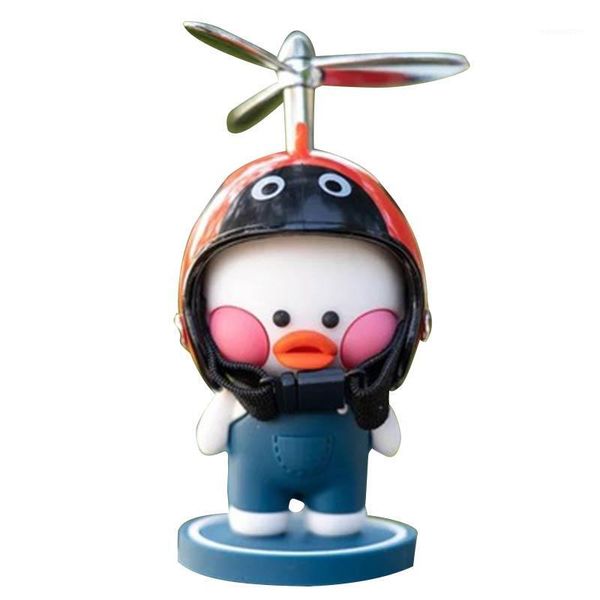 

car styling road bike motor helmet riding cycling home decor figurines small yellow duck decorating accessories1