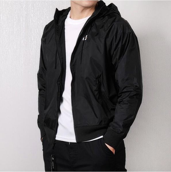 

2021 outdoor hooded mens jackets sports windbreaker patchwork coats print zipper hoodies running outwear wholesale euro size s-euro2xl, Black;brown