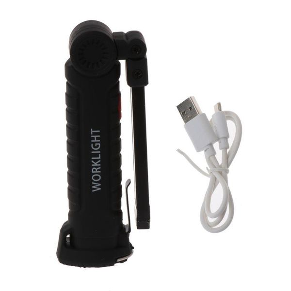 

portable 5 mode cob led work light torch usb rechargeable magnetic lanterns